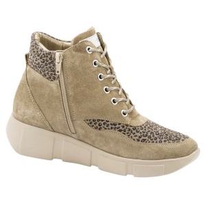 Ghete dama bej casual piele naturala cu talpa joasa Waldlaufer 735801-300-230-H-Lou-Bej