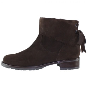 Ghete dama, maro, casual, piele intoarsa, cu toc, Elvis 432-2-Maro