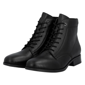 Ghete dama negru casual piele ecologica cu toc Rieker 77030-00-Negru
