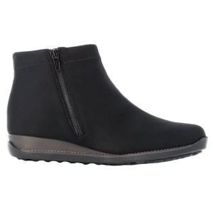 Ghete dama negru casual tex impermeabile cu talpa joasa Rieker 98251-00-Negru
