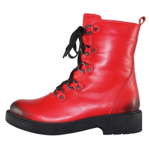 Ghete dama, rosu, casual, piele naturala, cu toc, Gitanos H19K3102-Rosu