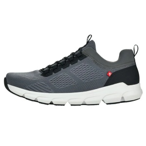 Pantofi barbati, gri, sport, textil, cu talpa groasa, Rieker 07805-45-Gri