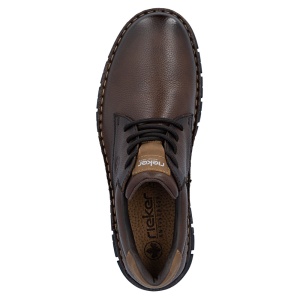 Pantofi barbati maro casual piele naturala cu talpa groasa Rieker 12213-25-Maro