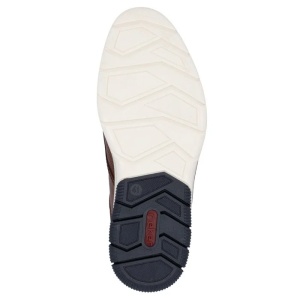 Pantofi barbati maro casual piele naturala cu talpa joasa Rieker 14450-22-Maro