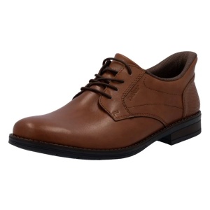 Pantofi barbati maro casual piele naturala cu toc Rieker 10353-24-Maro