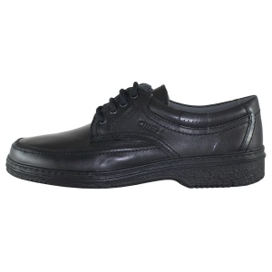 Pantofi barbati, negru, casual, piele naturala, cu talpa joasa, Otter OT27814-01-N-Negru