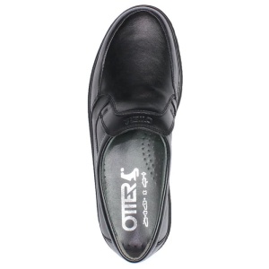 Pantofi barbati negru casual piele naturala cu talpa joasa Otter OT27850-01-N-Negru