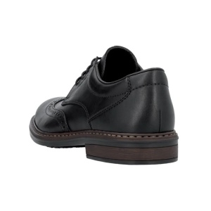 Pantofi barbati negru casual piele naturala cu toc Rieker 17620-00-Negru