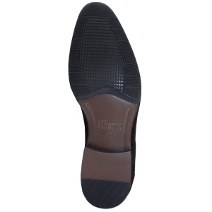 Pantofi barbati negru eleganti piele intoarsa cu toc Alberto Clarini C211-501F-Negru