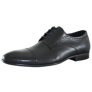 Pantofi barbati negru eleganti piele naturala cu toc Alberto Clarini C213-501A-Negru
