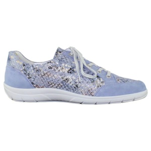 Pantofi dama albastru casual piele naturala cu talpa joasa Semler 36-298-4-Albastru