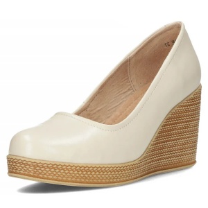 Pantofi dama bej casual piele naturala cu platforma Filippo DP3521-23-BE-Bej