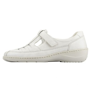 Pantofi dama, bej, casual, piele naturala, perforati, cu talpa joasa, Waldlaufer 607501-172-120-Kya-Bej