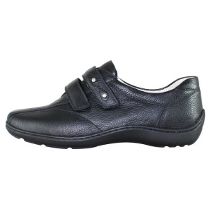 Pantofi dama, negru, casual, piele naturala, cu talpa joasa, Waldlaufer 496301-172-001-Henni-Negru