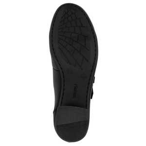 Pantofi dama negru casual piele naturala cu toc Rieker 41651-00-Negru