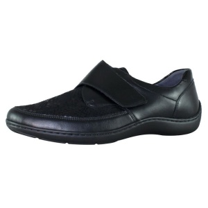 Pantofi dama negru ortopedici casual piele naturala cu talpa joasa Waldlaufer 496H31-352-001-Henni-Negru