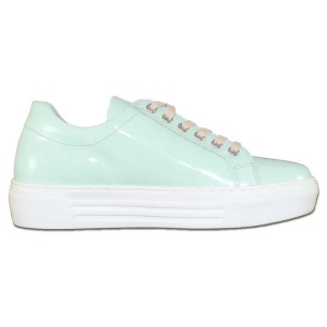 Pantofi dama verde casual piele naturala lacuita cu talpa joasa Gabor 34-404-0-Verde
