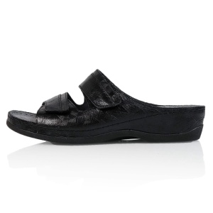 Papuci dama, negru, casual, ortopedici, medicinali, piele naturala, cu platforma, Batz Rea-Negru