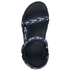 Sandale barbati albastru sport textil cu talpa joasa Rieker 20802-14-Albastru
