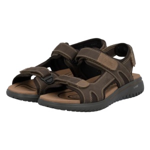 Sandale barbati maro casual piele naturala cu talpa groasa Rieker 26450-26-Maro