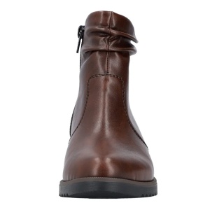 Botine dama maro casual piele ecologica cu toc Rieker Y0551-25-Maro
