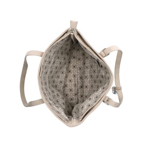 Geanta dama bej casual piele ecologica shopper de mana cu accesorii metalice Rieker H1491-60-Bej