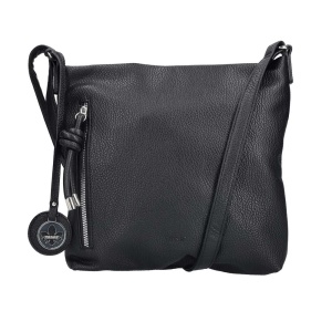 Geanta dama, negru, casual, piele ecologica, crossbody si de umar, cu bareta reglabila, Rieker H1073-00-Negru