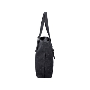 Geanta dama negru casual piele ecologica shopper de mana cu accesorii metalice Rieker H1491-00-Negru
