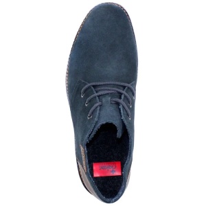 Ghete barbati albastru inchis casual piele intoarsa cu toc Rieker 14644-14-Albastru-Inchis
