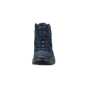Ghete barbati albastru inchis casual piele naturala impermeabile cu talpa groasa Waldlaufer 415972-502-713-Albastru-Inchis