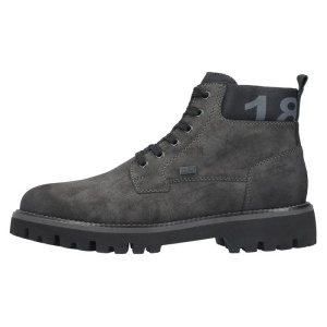 Ghete barbati, gri, casual, piele ecologica, impermeabile, imblanite, cu toc, Rieker 30440-45-Gri