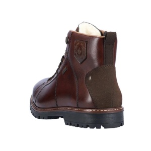 Ghete barbati maro casual piele naturala impermeabile imblanite cu toc Rieker F3602-25-Maro