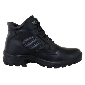 Ghete barbati negru casual piele naturala imblanite cu talpa groasa Nicolis 47934-Negru
