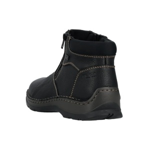 Ghete barbati negru casual piele naturala impermeabile imblanite cu talpa joasa Rieker 05362-00-Negru