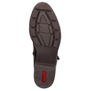 Ghete dama maro casual piele ecologica imblanite cu toc Rieker 77281-25-Maro
