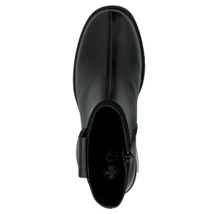 Ghete dama negru casual piele naturala imblanite cu toc Rieker Y5253-00-Negru