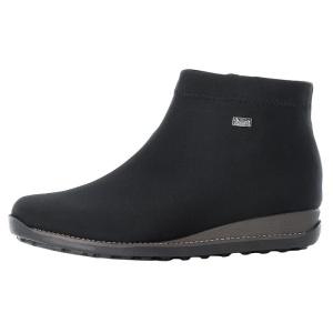 Ghete dama, negru, casual, tex, impermeabile, cu talpa joasa, Rieker 98251-00-Negru