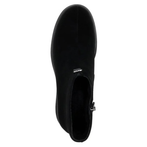 Ghete dama negru elegante piele intoarsa cu platforma Karisma W1W150001A-01-I-Negru