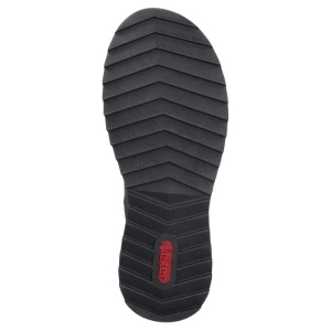 Ghete dama verde casual piele ecologica imblanite cu talpa joasa Rieker 51545-54-Verde
