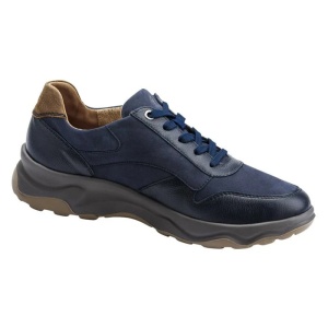 Pantofi barbati albastru inchis casual piele naturala cu talpa groasa Waldlaufer 718006-301-519-H-Max-Albastru-Inchis