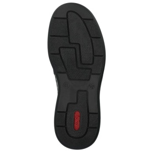 Pantofi barbati albastru inchis casual piele naturala cu talpa joasa Rieker 17359-14-Albastru-Inchis