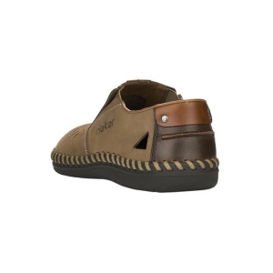 Pantofi barbati bej casual piele naturala perforati cu talpa joasa Rieker B2457-64-Bej