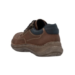 Pantofi barbati maro casual piele naturala cu talpa joasa Rieker 03006-24-Maro