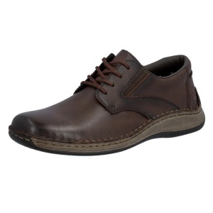 Pantofi barbati maro casual piele naturala cu talpa joasa Rieker 05211-25-Maro