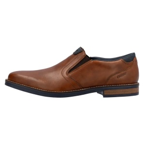 Pantofi barbati, maro, casual, piele naturala, cu toc, Rieker 13557-24-Maro