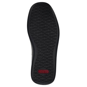 Pantofi barbati maro casual piele naturala perforati cu talpa joasa Rieker 05281-25-Maro