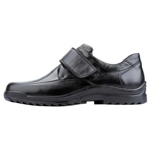 Pantofi barbati, negru, casual, piele naturala, cu talpa groasa, Waldlaufer 613300-174-001-Kai-Negru