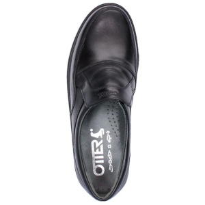 Pantofi barbati negru casual piele naturala cu talpa joasa Otter OT27824-01-N-Negru