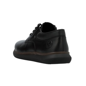 Pantofi barbati negru casual piele naturala cu talpa joasa Rieker 10419-00-Negru