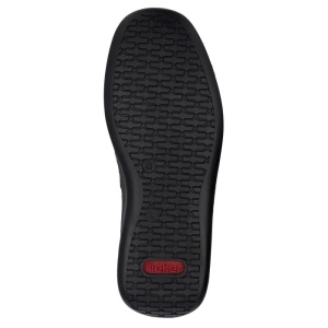 Pantofi barbati negru casual piele naturala cu talpa joasa Rieker 05292-00-Negru